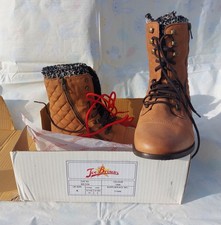 Joe Browns Tan Leather flat wide fit size 6 boots