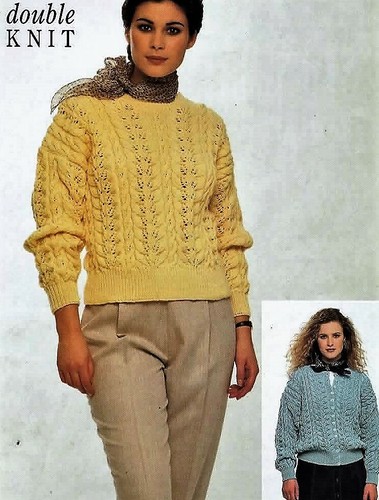 1934 ladies cable cardigan - 1934,