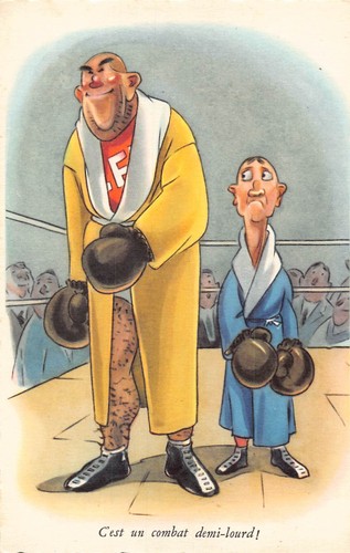 Postcard boxing theme c est - ,
