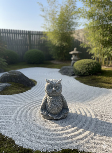 Garden owl statue ornament - garden,