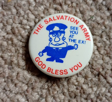 The Salvation Army God Bless You PIN BADGE - Retro size 3cm approx
