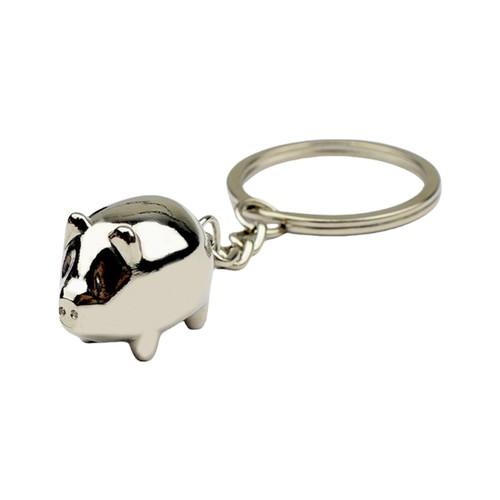 Metal pig keychain pendant - metal,