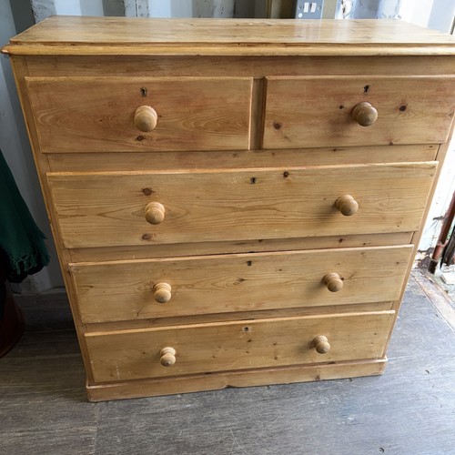 Vintage pitch pine chest - vintage,