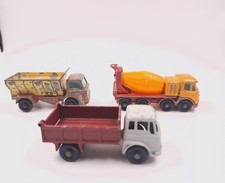 Vintage Matchbox x3 Foden Concrete Truck, Grit Spreader, Bedford 7.5 Ton Tipper