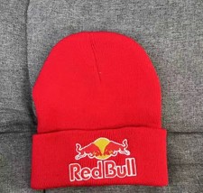 Red bull embroided logo beanie