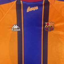 Rare Original Barcelona 1997/1998 Away Football Shirt Mens Medium