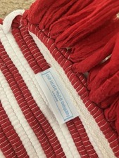 The Little White Company Red & White Striped Rug
