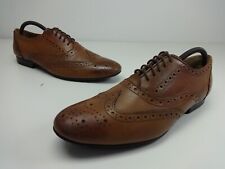 Mens Shoes Size 10 UK TOPMAN Brogues Tan Brown Real Leather Lace Up Footwear
