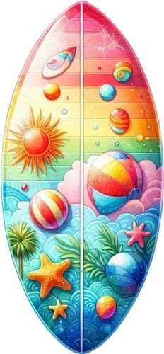 Summer beach surfboard wall - summer,