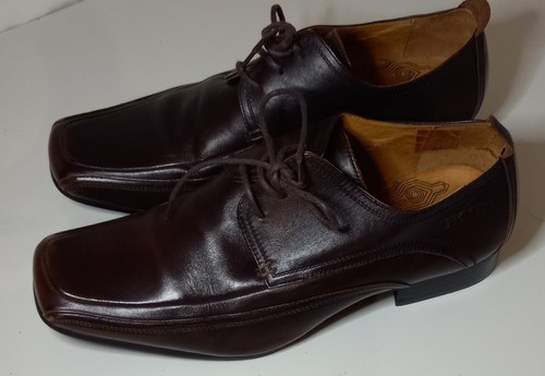 Ikon leather dark brown derby - leather,