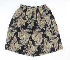 Womens Black Floral Polyester