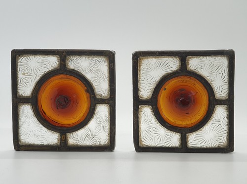 Pair victorian stained - pair,