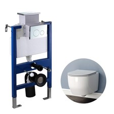 Bathroom Rimless Round Wall