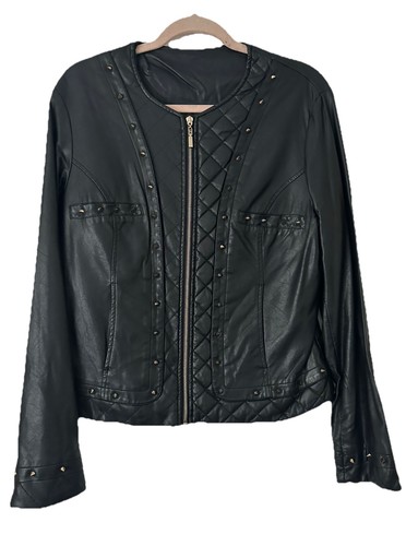 Faux leather studded - leather,