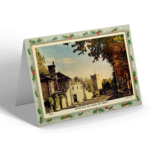 Xmas notelet vintage surrey - xmas,