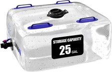 Water Storage Bladder, 100 Gallon Portable Water Tank, Transparent and Foldable 