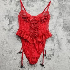 Vintage 80s Teddy Womens L Red