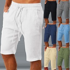 Cotton Linen Mens Elasticated