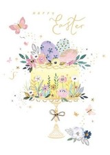 Cake Easter Card Flowers and