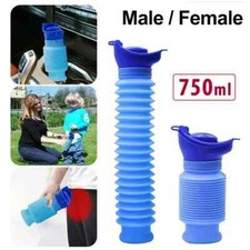 Portable 750ml Urinal Pee Bottle Camping Travel Spill proof Lid Emergency Urinal