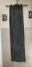 QED LONDON Black & White Striped Wide Leg Trousers Size UK14