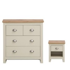Bedroom Set Cream Oak 2+2