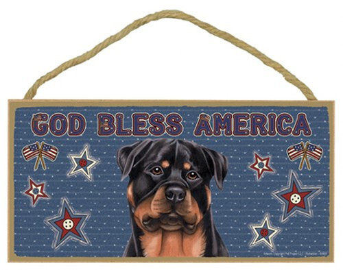 Rottweiler god bless america - rottweiler,