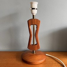 Vintage Teak Wooden Table Lamp