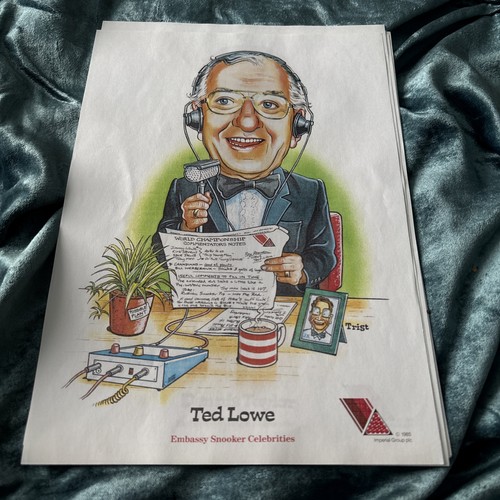 Ted lowe snooker caricature - lowe,
