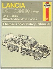 LANCIA BETA SAL COUPE HPE SPIDER (INCL MONTE CARLO ENGINE) 1973-80 REPAIR MANUAL