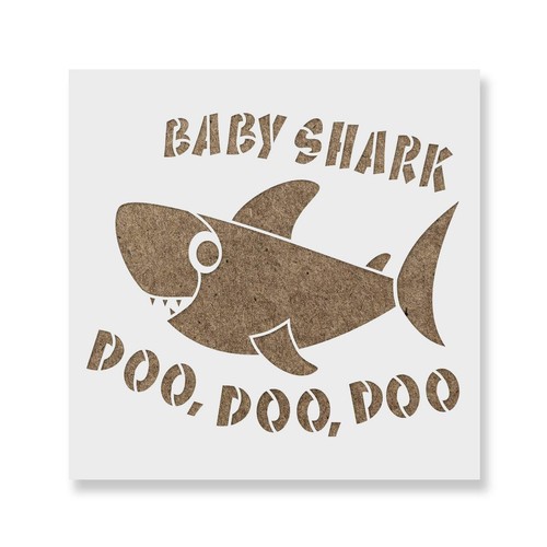 Baby shark stencil - shark,