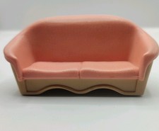 1993 Fisher Price Loving Family Sofa – Vintage Dollhouse Furniture. Pink. VGC