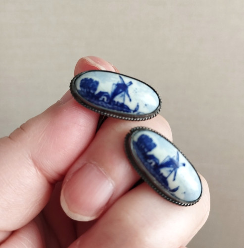 Vintage dutch delft blue - delft,
