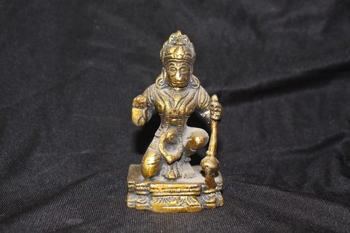 Lord hanuman brass statue mini - hanuman,