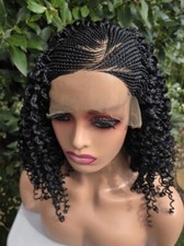 Ghana Braids Full Lace  Hand Made Curly Beautiful High Quality Premium Braid Wig