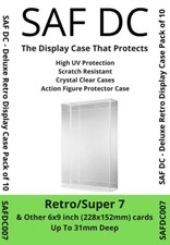 Pack of 10 SAF DC PREMIUM FOLDABLE ACTION FIGURE DISPLAY CASE -Super7 Retro