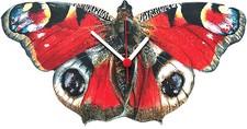Peacock Butterfly Clock -