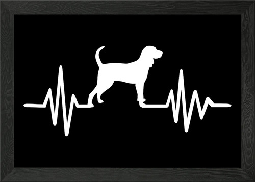 Black and tan coonhound - tan, framed