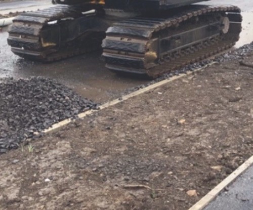 Track pads road - track, block