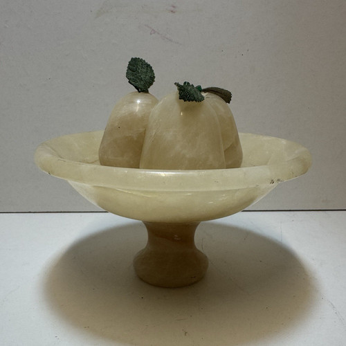 Vintage onyx pedestal fruit - pedestal,