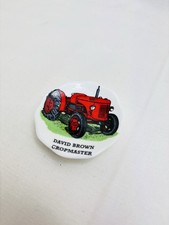 Vintage David Brown Cropmaster Tractor Ceramic Fridge Magnet