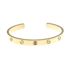 Cartier Open Love Bracelet 1P Pink Sapphire Pink Gold (18K) Sapphire Bangle Pink