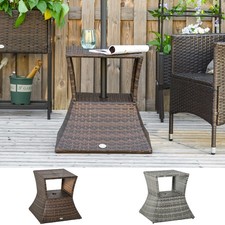 Rattan Side Table Outdoor Tea