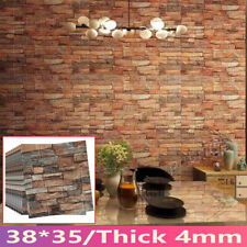 80Pcs Self Adhesive 3D Tile Foam Stick Wall Paper Brick Wall Sticky Wallpaper UK