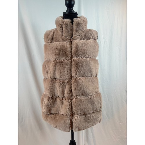 Taupe faux fur puffer - faux,