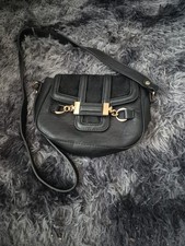 Topshop black suede leather - black,