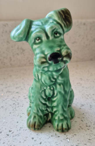 Vintage sylvac green terrier - green,