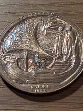 1953 Bronze Royal Mint Elizabeth II Coronation Medal Royal Barge Rare