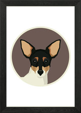 Toy Fox Terrier Face Framed