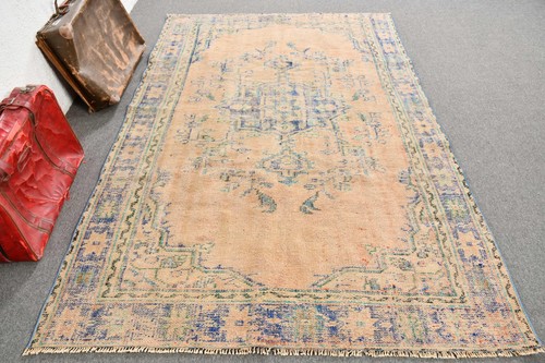 Turkish vintage rug - rug,, large